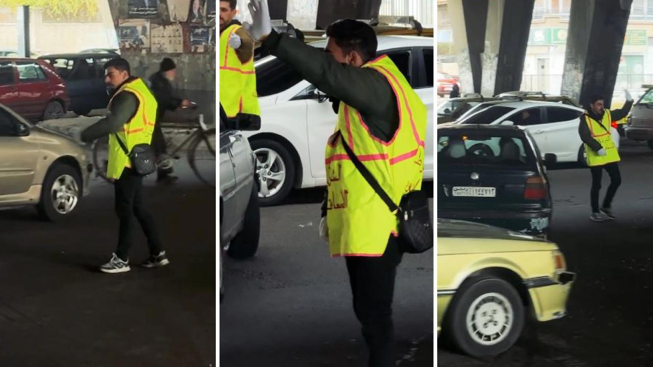 Suriye'de Yerel Gönüllüler Trafiği Etkin Bir Şekilde Yönetiyor