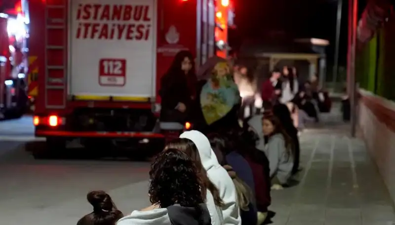 2 Bin 500 Kişilik Kız Öğrenci Yurdunda Yangın Panik Yarattı