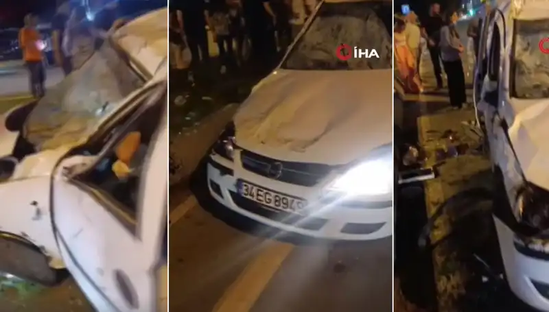 İstanbul Sahil Yolunda Şans Eseri Ucuz Atlatılan Kaza Görüntülendi