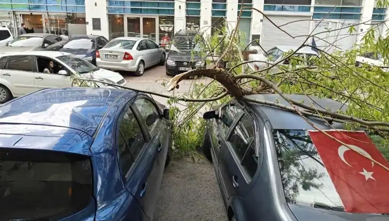 Kayseri’yi Vuran Fırtına: Ağaçlar ve Çatıları Uçurdu