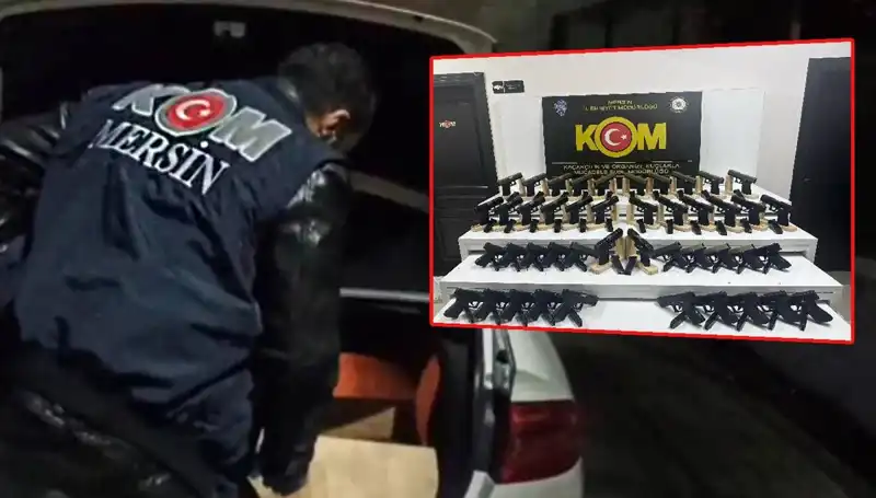 Mersin'de Şok Baskın: Otomobil Yükü Silah Deposu Olarak Çıktı